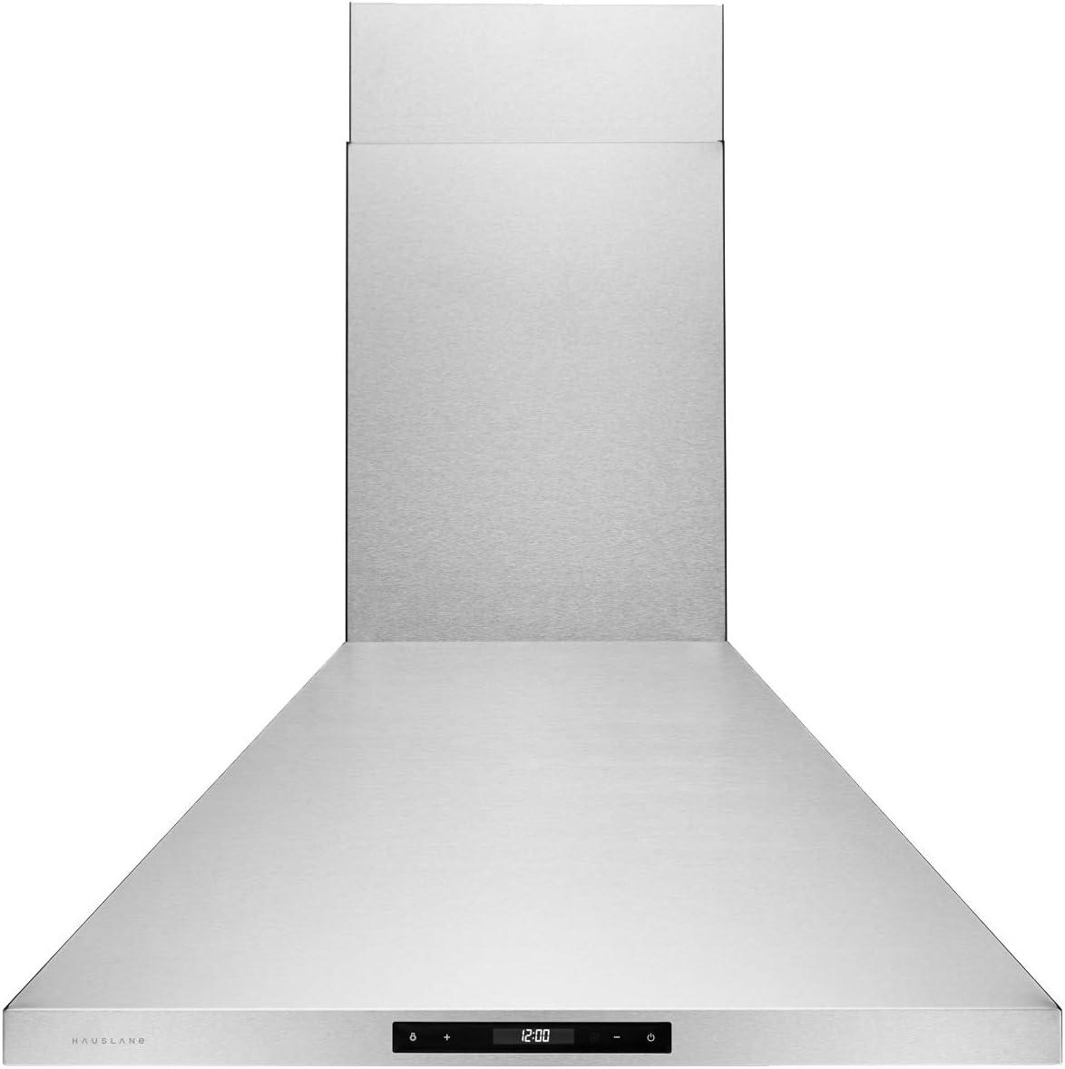 Hauslane 30" Stainless Steel 450 CFM Convertible Wall Range Hood with Baffle Filter