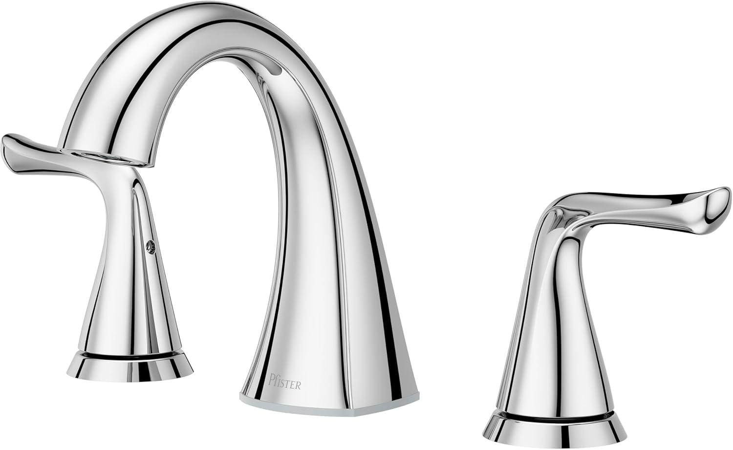 Pfister Willa Bathroom Sink Faucet, 8-Inch Widespread, 2-Handle, 3-Hole, NSF Certified, Polished Chrome Finish, LF049MALCC