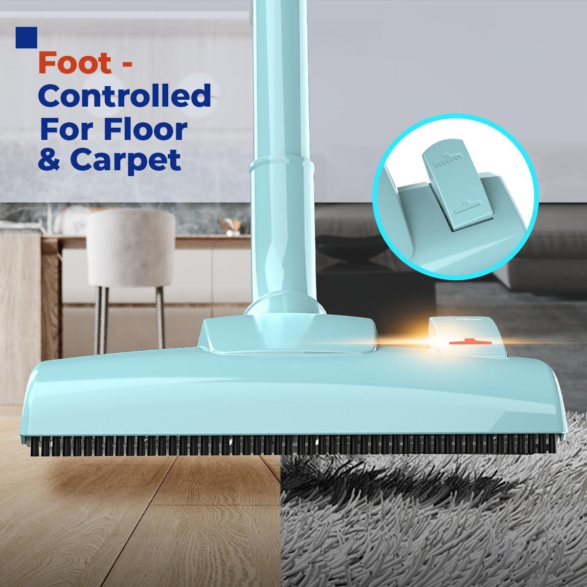 ROOMIE TEC Vincent Cordless Upright Vacuum Cleaner, High-Power 2200mAh Li-ion Rechargeable Battery