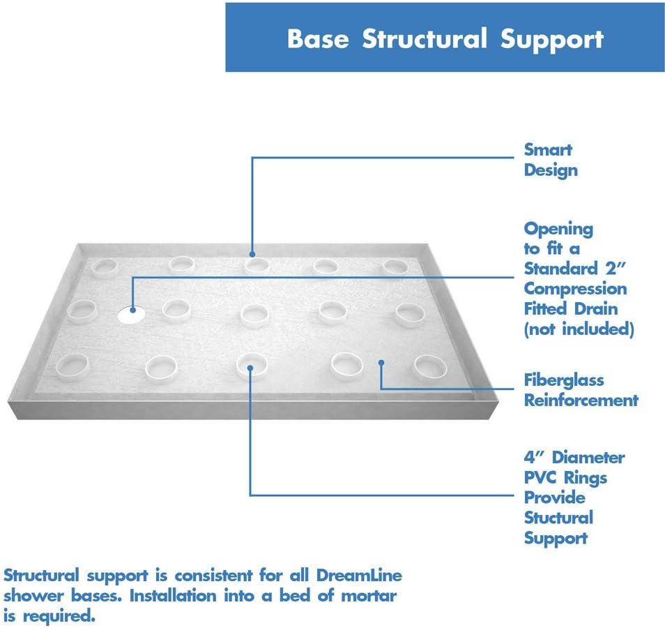 SlimLine 60" W x 32" D Single Threshold Shower Base