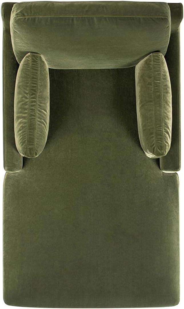 Jennifer Taylor Home Pasadena Modern Farmhouse Chaise Lounge Chair, Olive Green