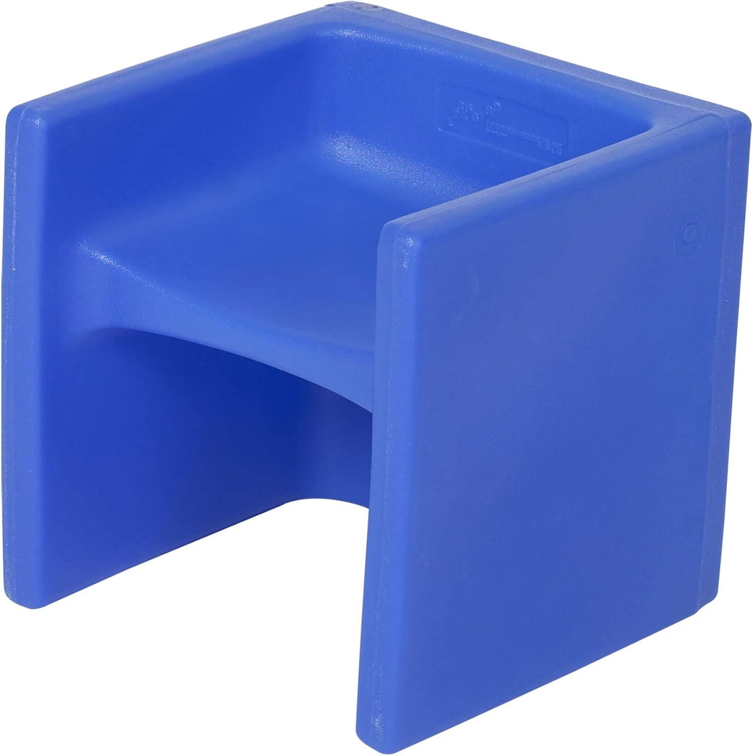 Blue 3-in-1 Versatile Cube Chair for Kids with Rounded Corners