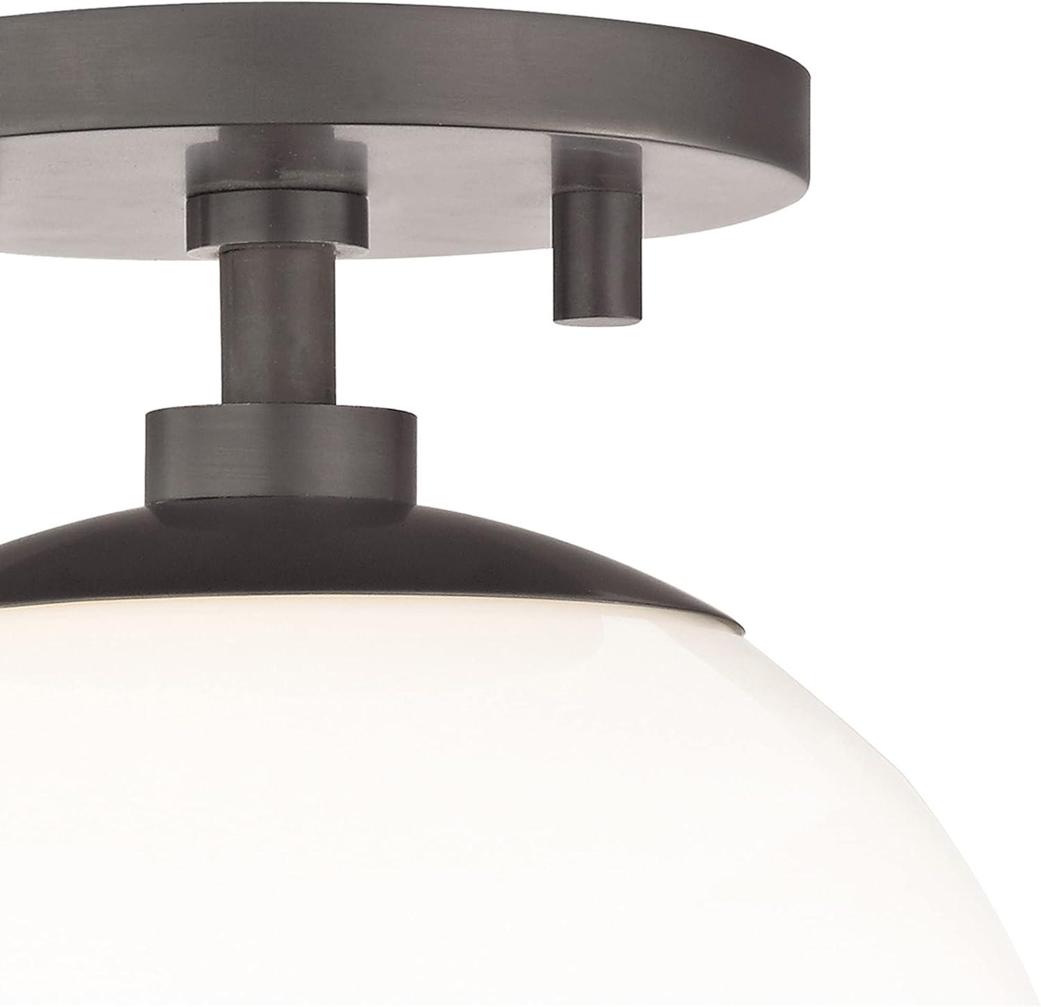 Mitzi H105601 Stella 1 Light 7" Wide Semi-Flush Globe Ceiling Fixture - Bronze