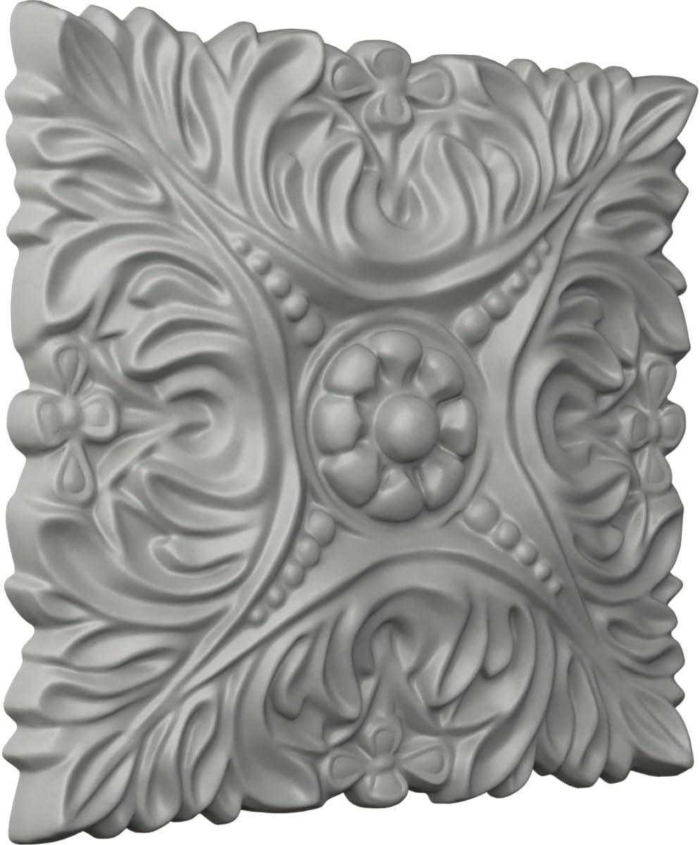 Ekena Millwork ROS07X07AC 6.12 In. W X 6.12 In. H Architectural X .75 In. P Acanthus Leaf With Beads Rosette