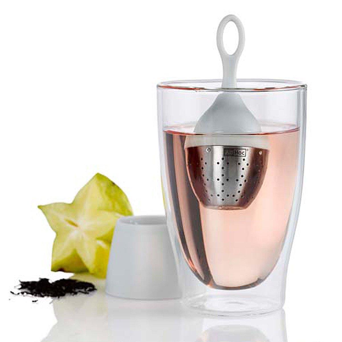AdHoc Floatea Floating Tea Infuser with Stand, Gray