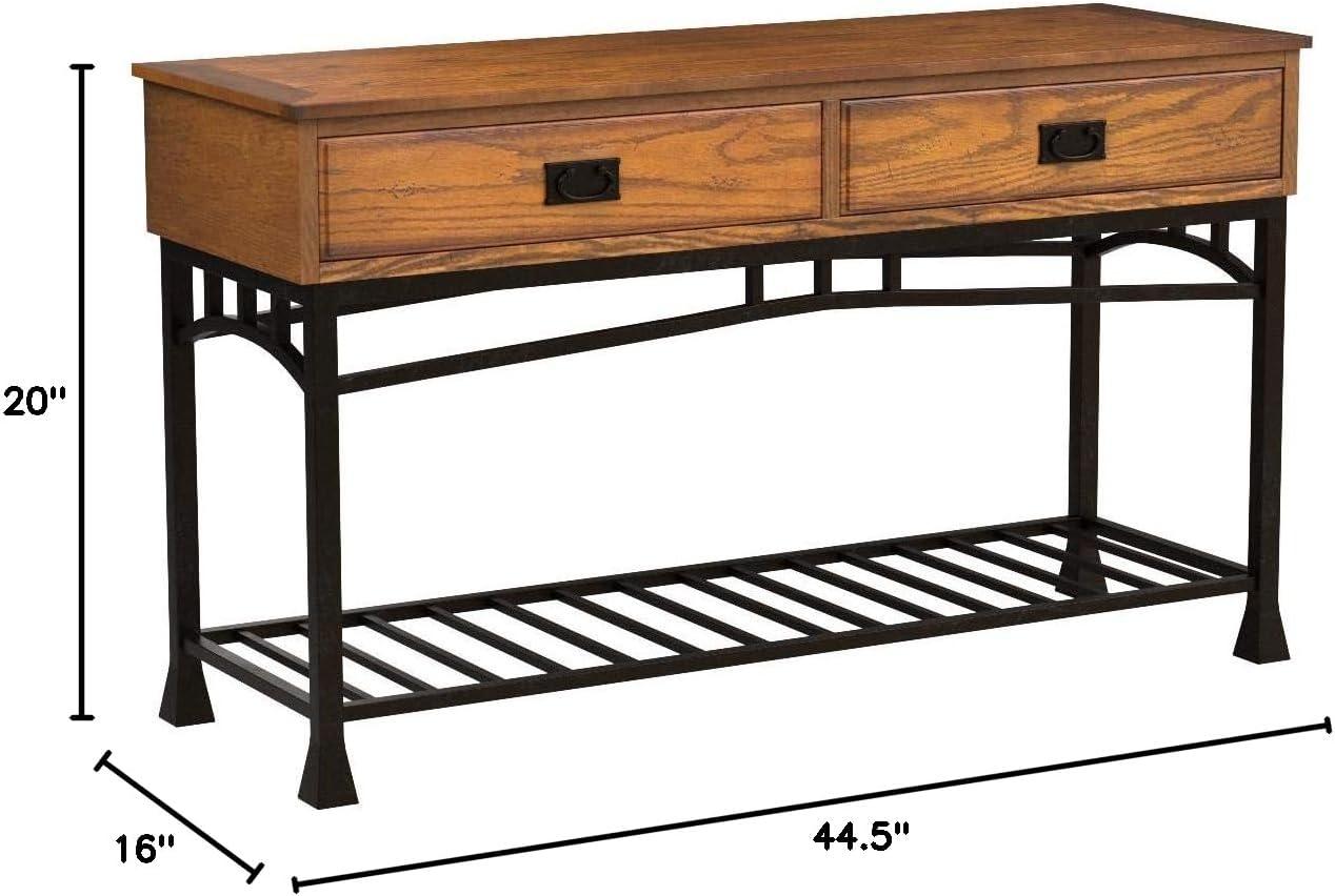 Modern Craftsman Console Table Brown - Homestyles