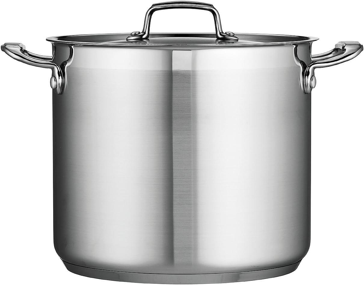 Tramontina 12-Quart Covered Stock Pot, Gourmet Stainless Steel