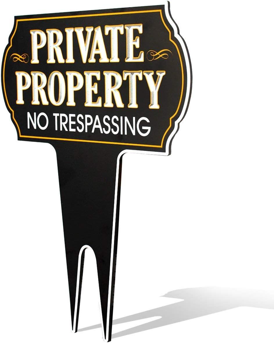 Signs Authority 15" x 12" Aluminum Private Property No Trespassing Sign