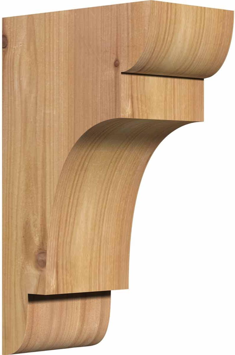 3 1/2"W x 6"D x 10"H New Brighton Smooth Corbel, Western Red Cedar