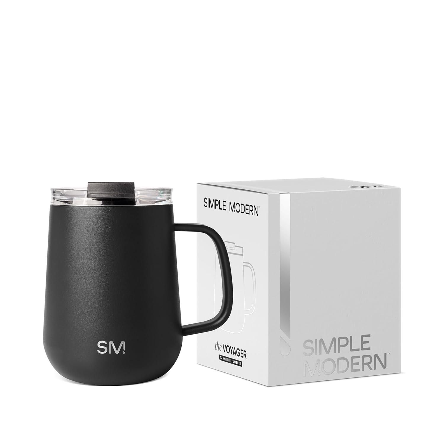 Simple Modern Stainless Steel Vacuum Insulated Voyager Mug with Handle and Flip Lid|12 fl oz