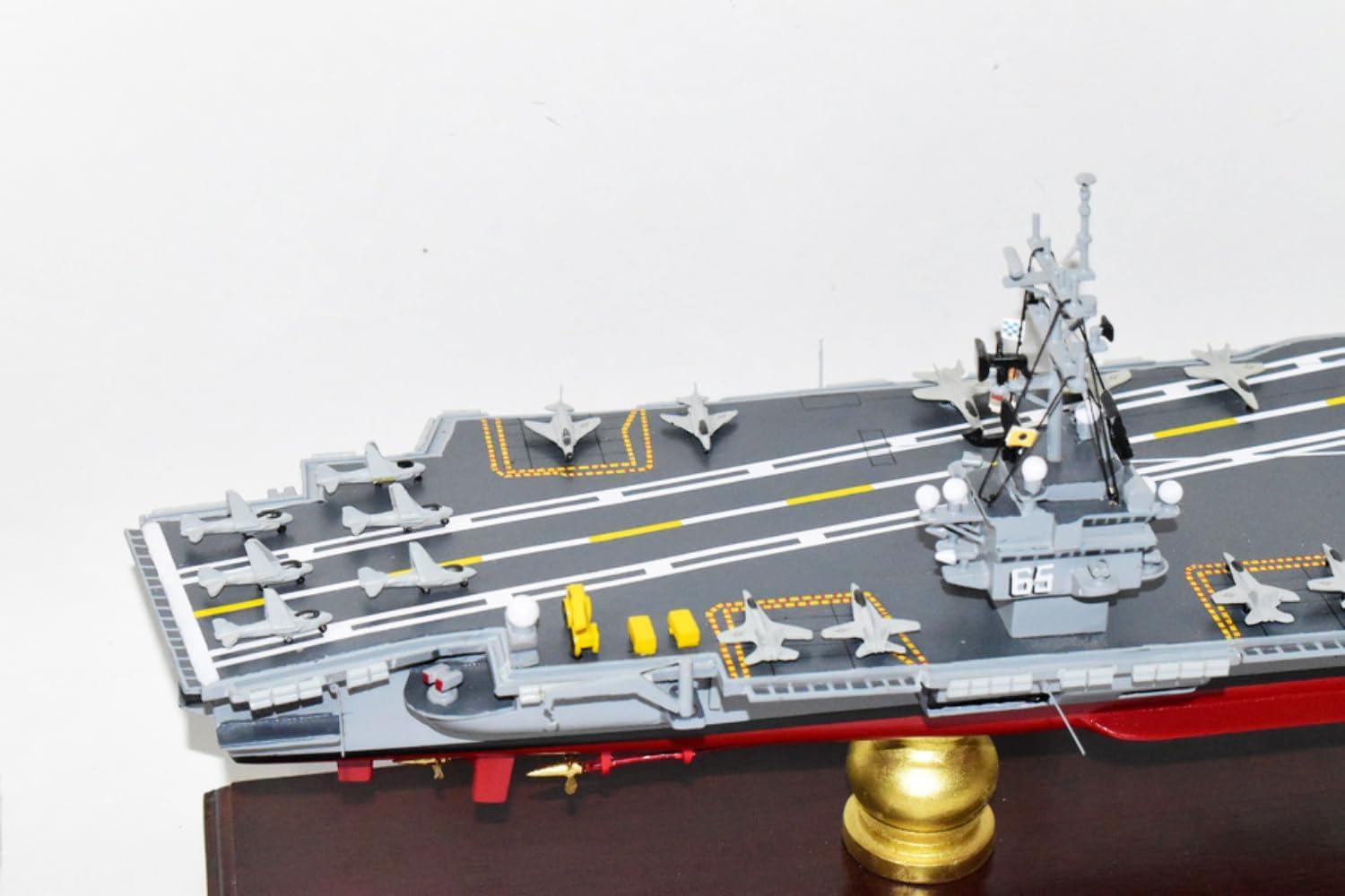 USS Enterprise (CVN-65) Aircraft Carrier Model - 24 inch,Navy,Scale Model,Mahogany,Enterprise Class