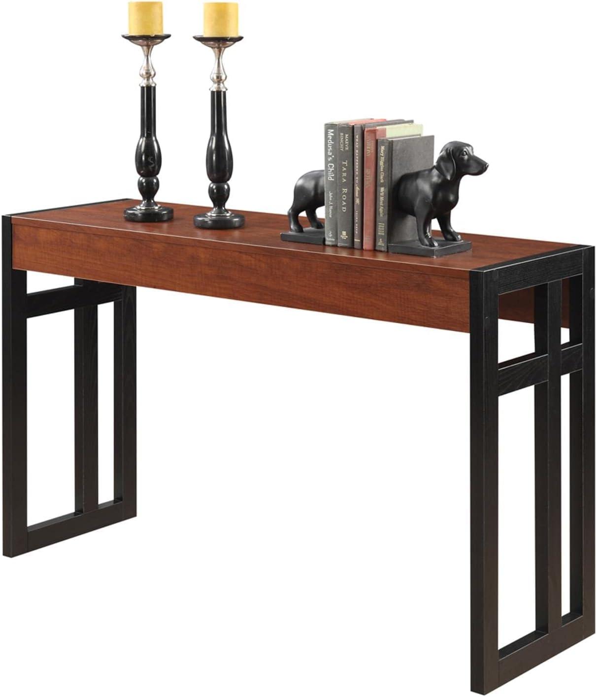 Convenience Concepts Monterey Console Table, Black/Cherry