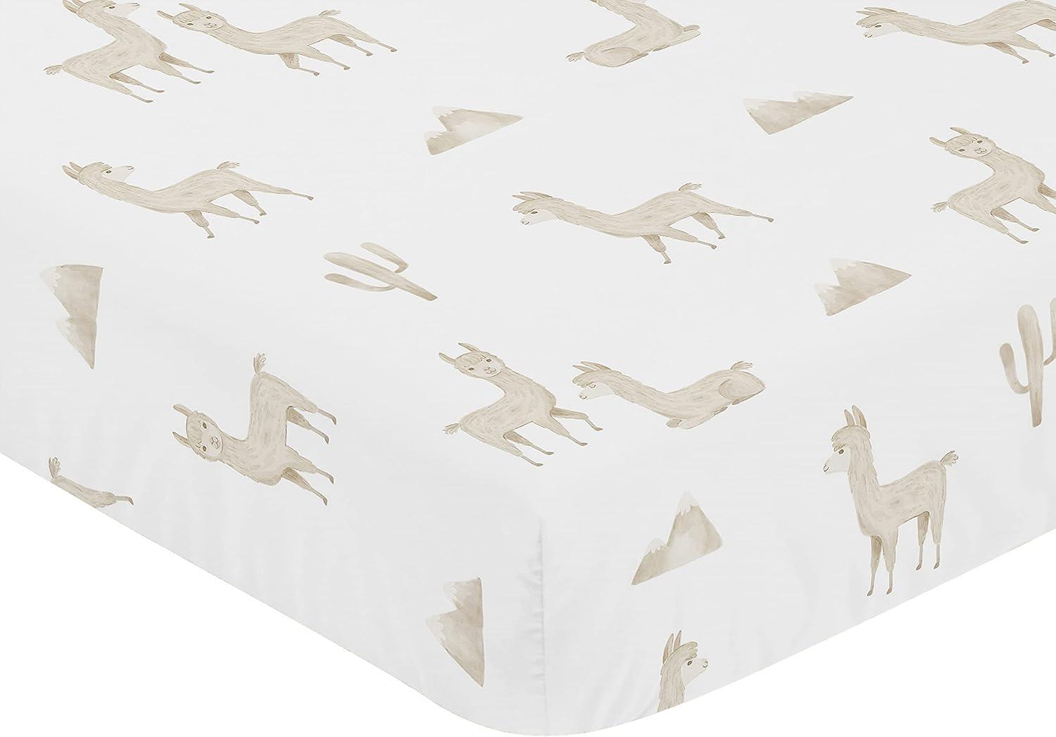 Boho Llama Fitted Crib Sheet