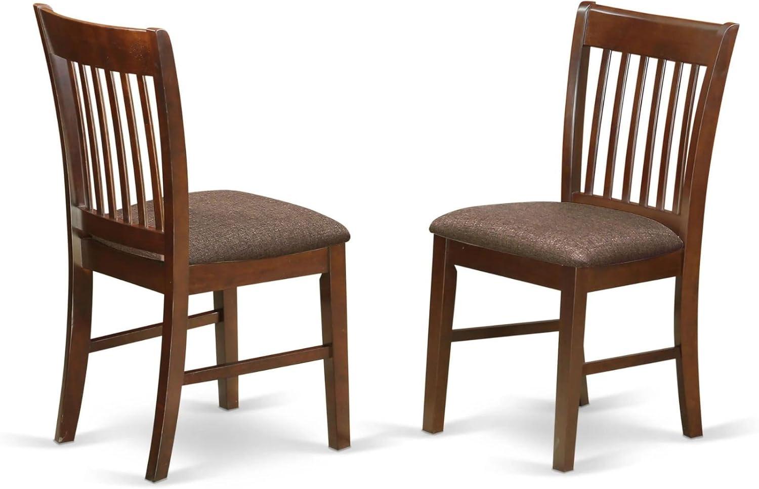 Norfolk Solid Wood Dining Chair - Elegant and Modern Design with Mahogany Finish - Set of 2