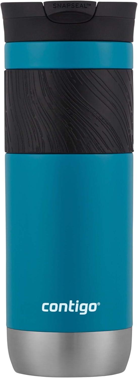 Contigo Byron 2.0 20oz Stainless Steel Travel Mug with SNAPSEAL Lid and Grip Juniper: Insulated Coffee Cup for Travel