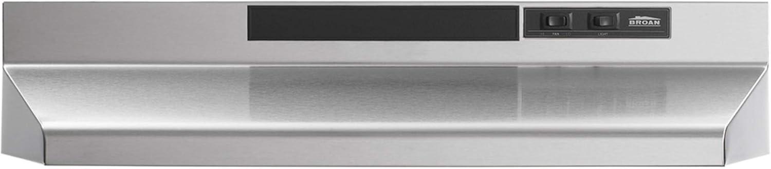 Broan Stainless Steel 160 CFM Convertible Under Cabinet Range Hood with Mesh Filter