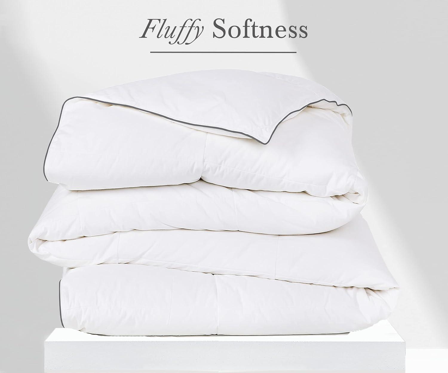 White Organic Full All-Season Down Alternative Duvet