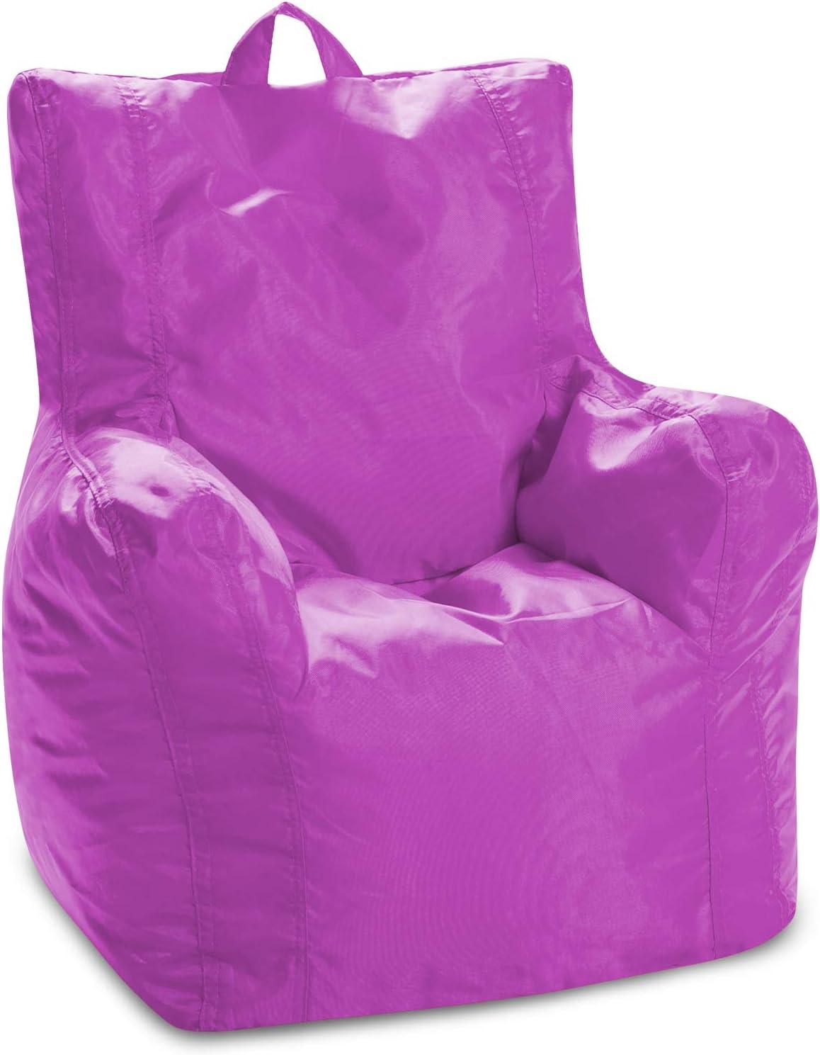 Posh Creations Pasadena Bean Bag Chair, Kids, 1.8 ft, Purple