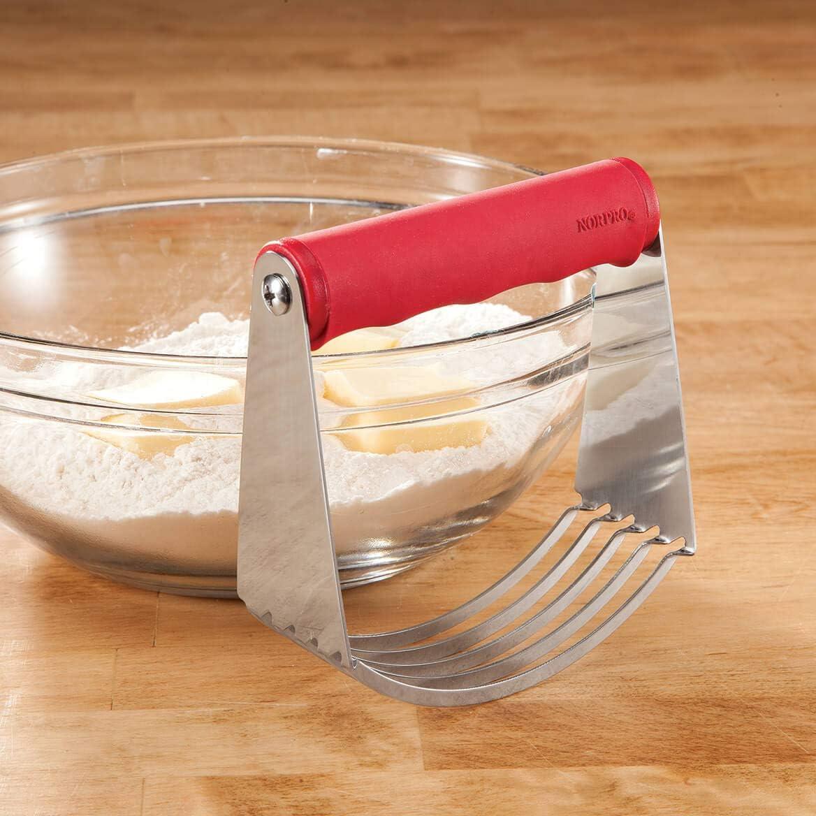 Red Grip-Ez Stainless Steel Pastry Blender