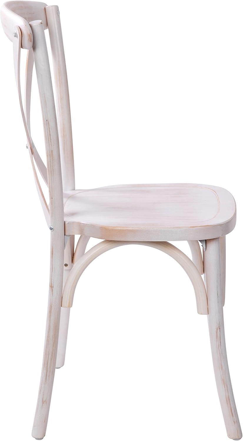 Merrick Lane Bardstown X-Back Bistro Style Wooden High Back Dining Chair