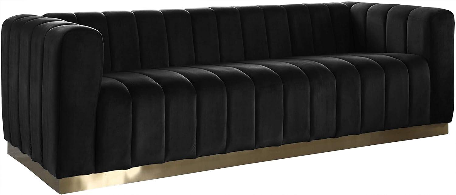 Meridian Furniture Marlon Black Velvet Sofa