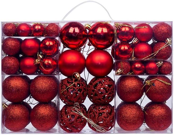 Clearance!Liuanngg Wall Decoration 100Pc Christmas Ball Ornaments Shatterproof Balls for Christmas Tree Decoration