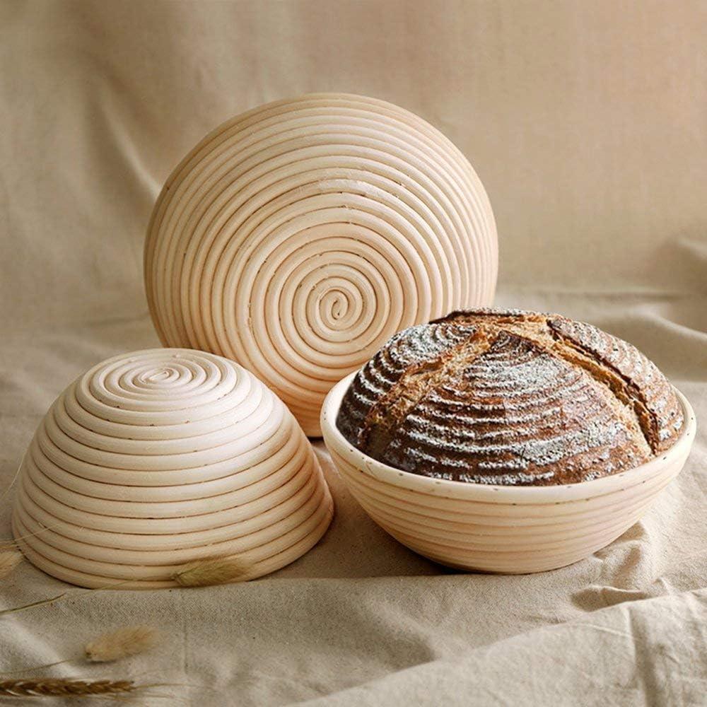 10 Inch Natural Rattan Bread Proofing Basket Set