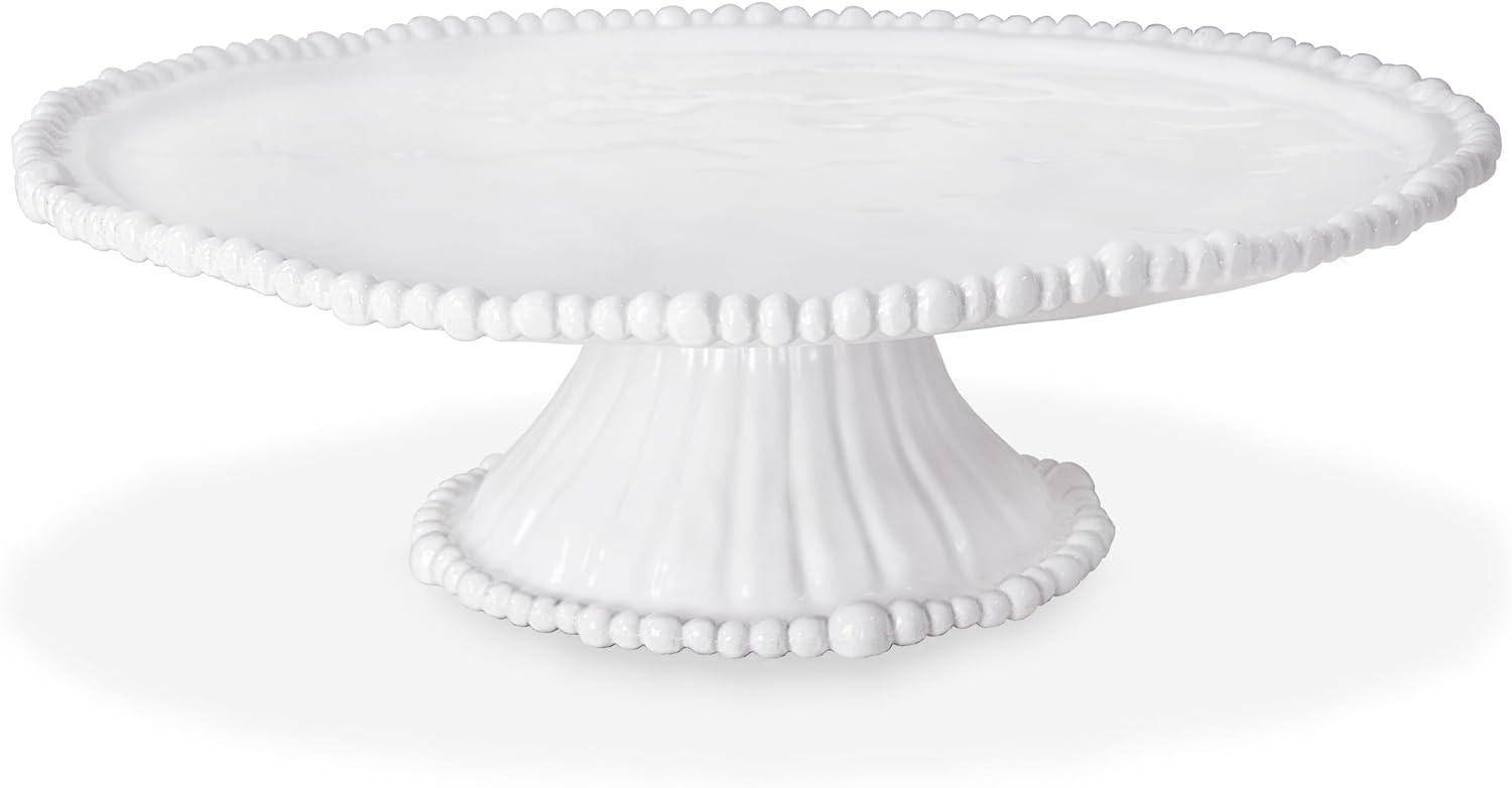 Beatriz Ball 2423 Alegria White Pedestal Cake Plate