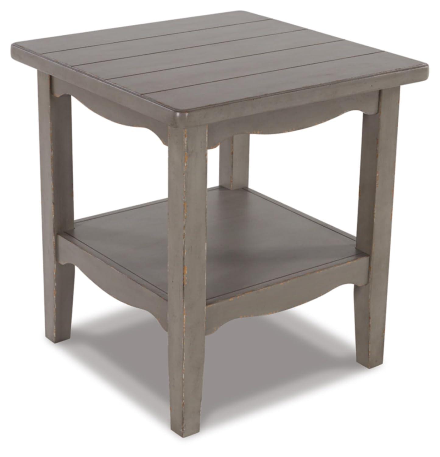 Signature Design by Ashley Traditional Charina End Table, Antique Gray