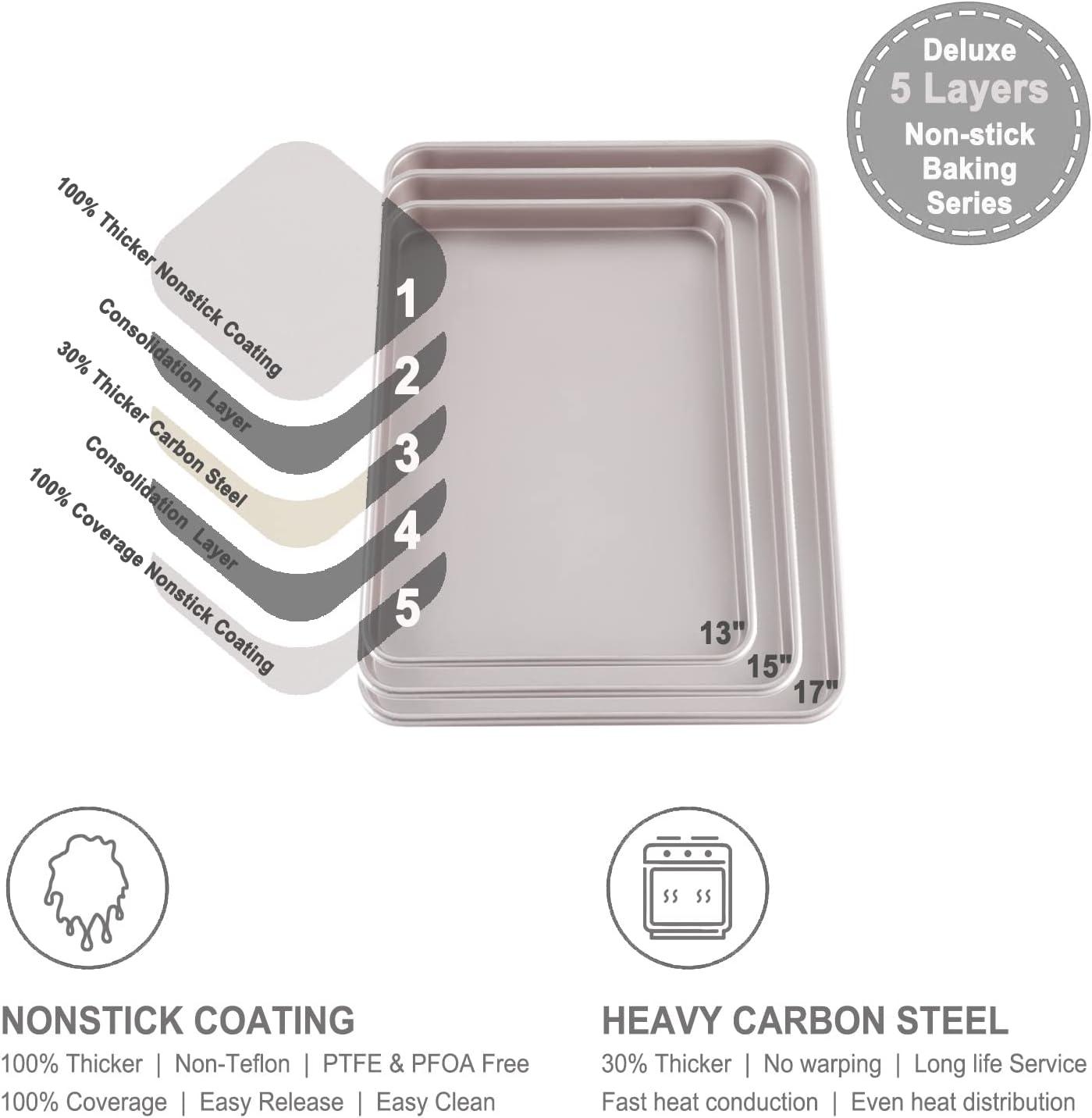 Champagne Gold Non-Stick Carbon Steel Baking Sheet Pan