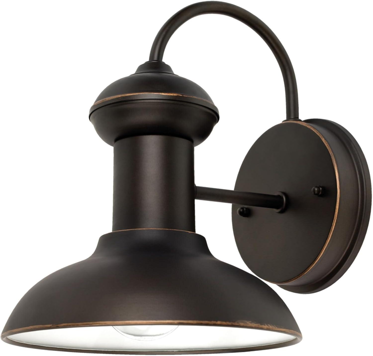 Globe Electric Martes 1-Light Oil Rubbed Bronze Indoor/Outdoor Wall Sconce Light, 40190