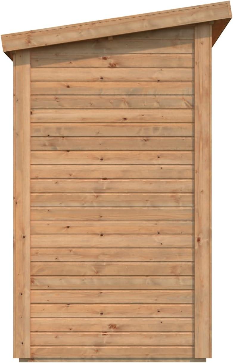 Medium Brown Nordic Spruce Lean-To Shed Kit with Windows