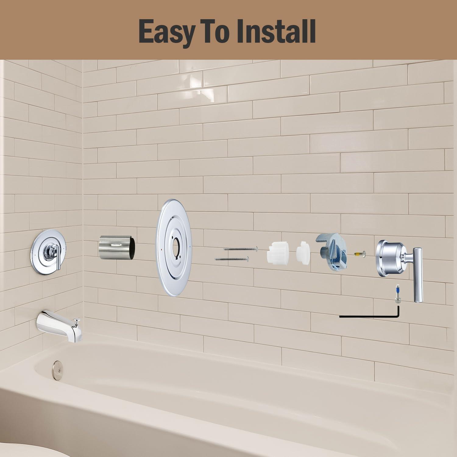 Gibson Pressure Balance Shower Faucet Trim with Lever Handle