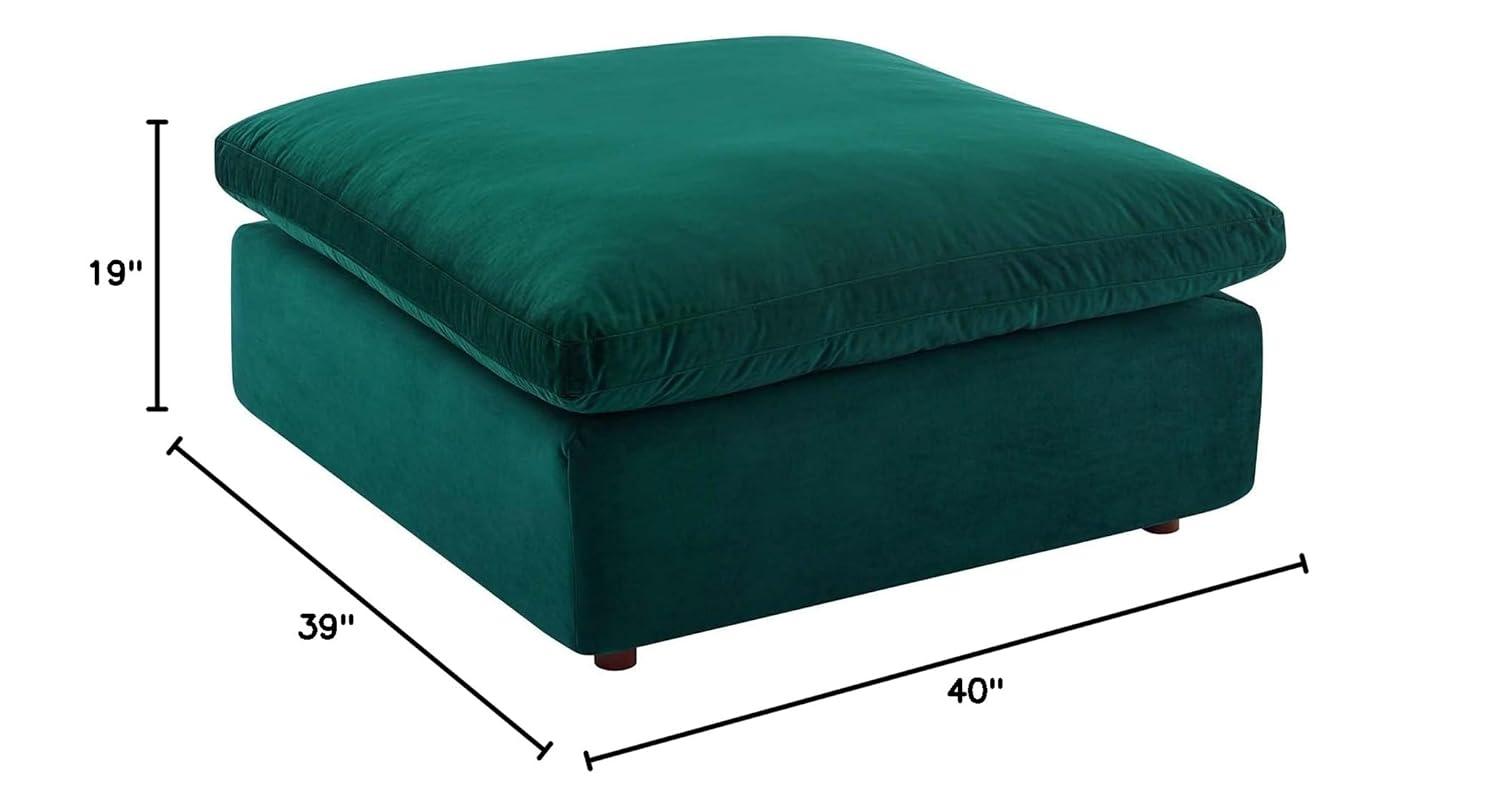 Modway Commix Down Filled Overstuffed Performance Velvet Ottoman
