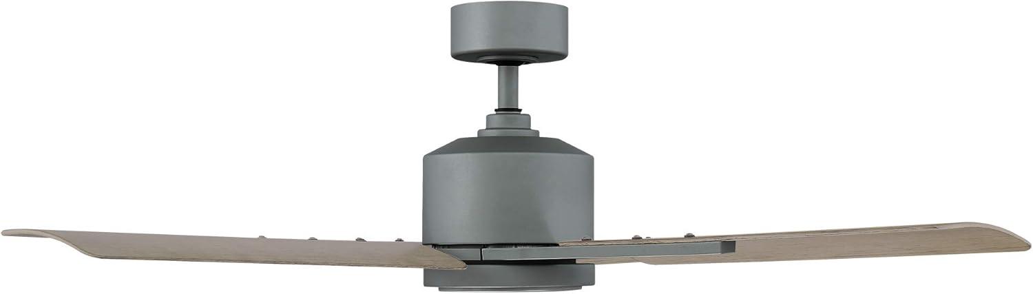 Cervantes Indoor and Outdoor 4-Blade Smart Ceiling Fan 56in Graphite Weathered Gray with 3000K LED Light Kit and Remote Control