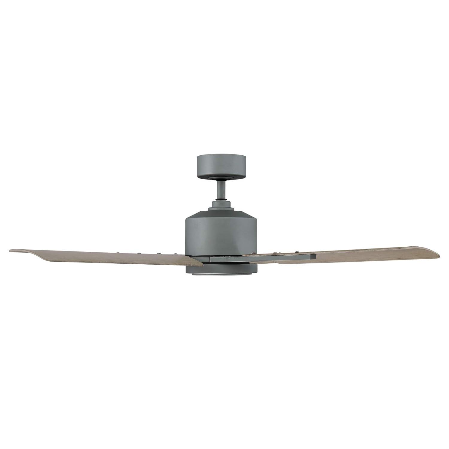 Cervantes Indoor and Outdoor 4-Blade Smart Ceiling Fan 56in Graphite Weathered Gray with 3000K LED Light Kit and Remote Control