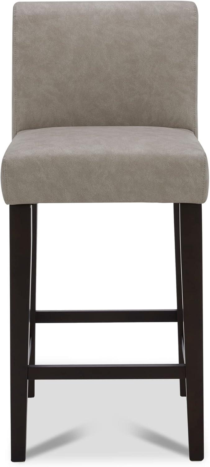 CHITA 25 inch Bar Stools Set of 2, Fabric in Fog Grey