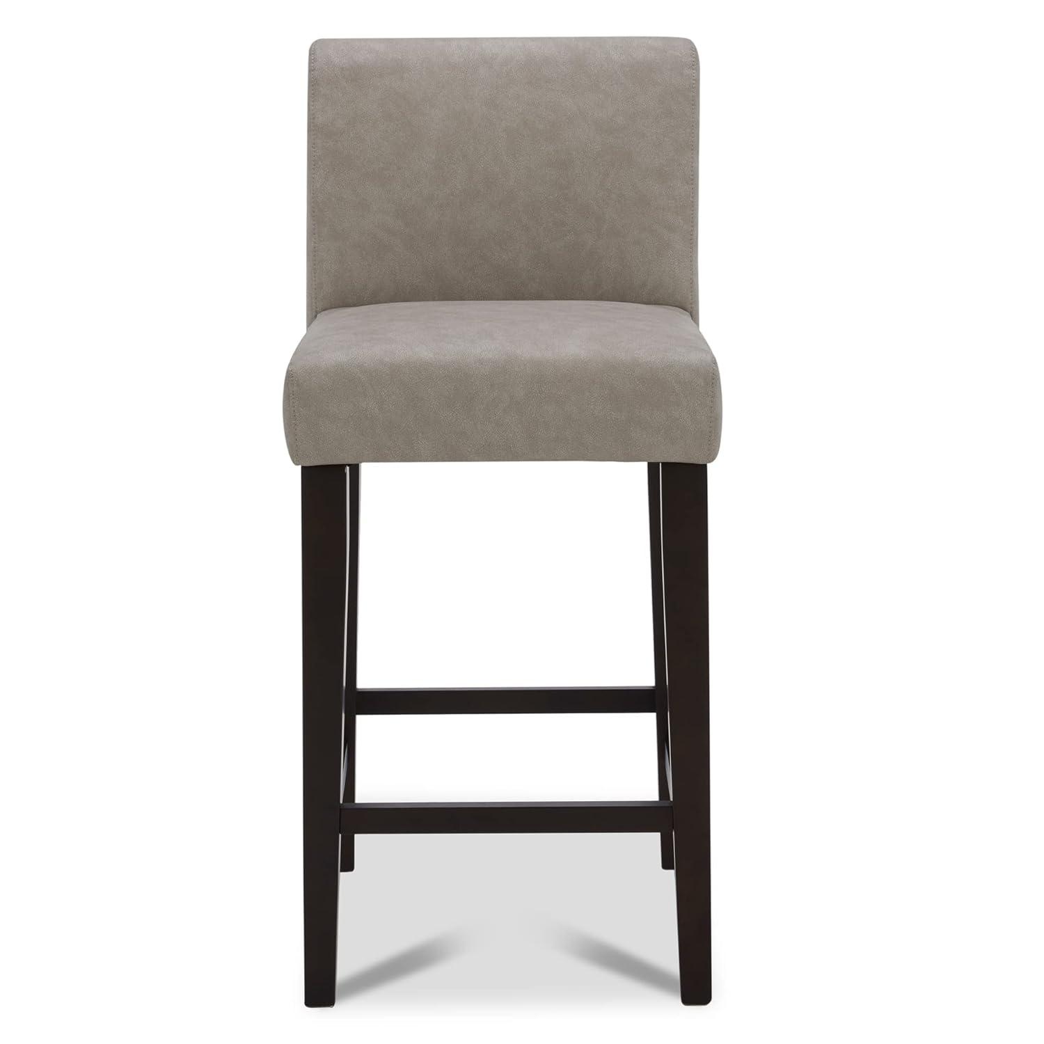 CHITA 25 inch Bar Stools Set of 2, Fabric in Fog Grey