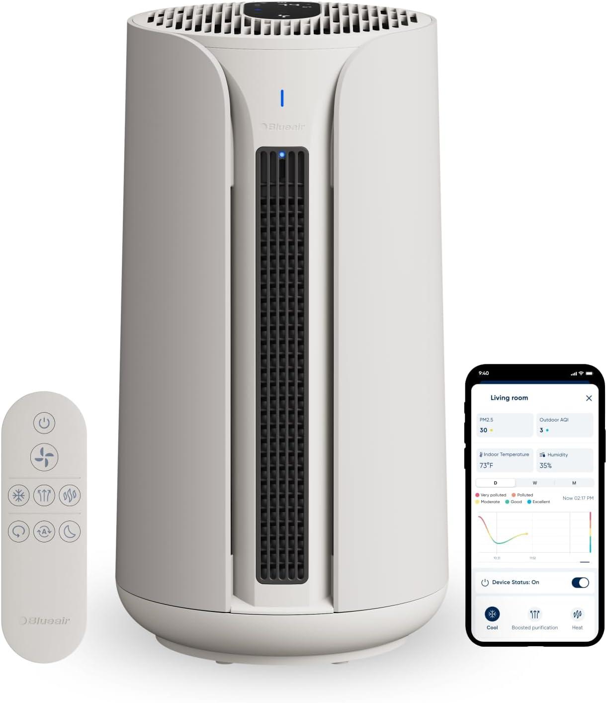 ComfortPure Gray and White 3-in-1 HEPA Air Purifier with Wi-Fi