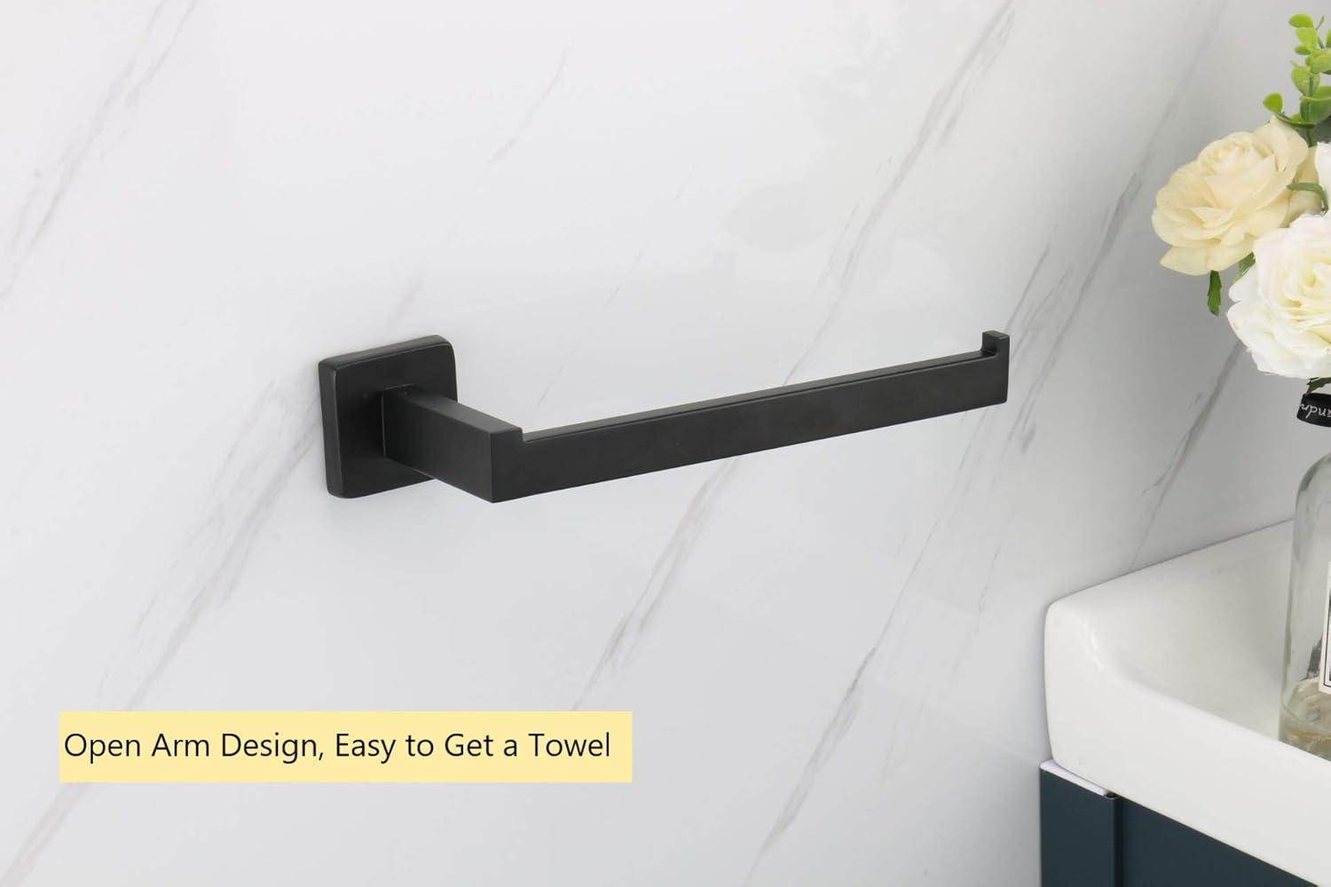 Matte Black Stainless Steel Wall Mounted Towel Bar