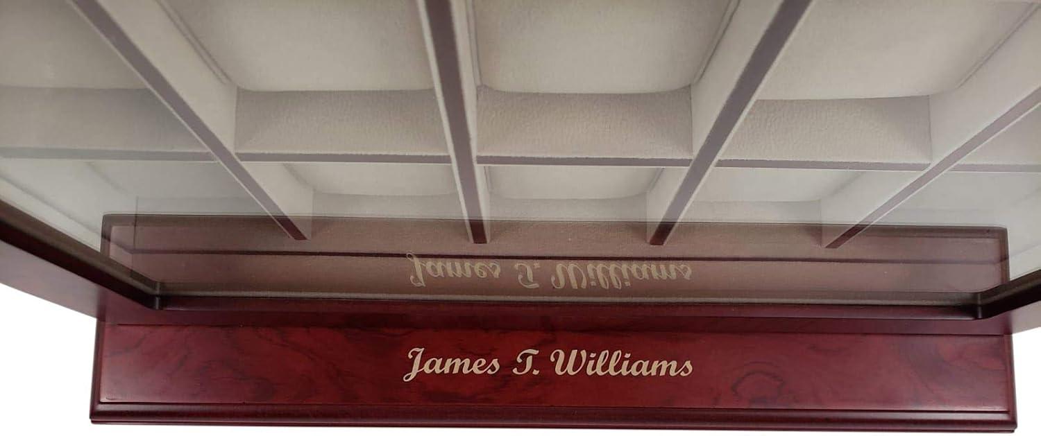 Cherry Wood 30-Slot Wall Mounted Watch Display Case