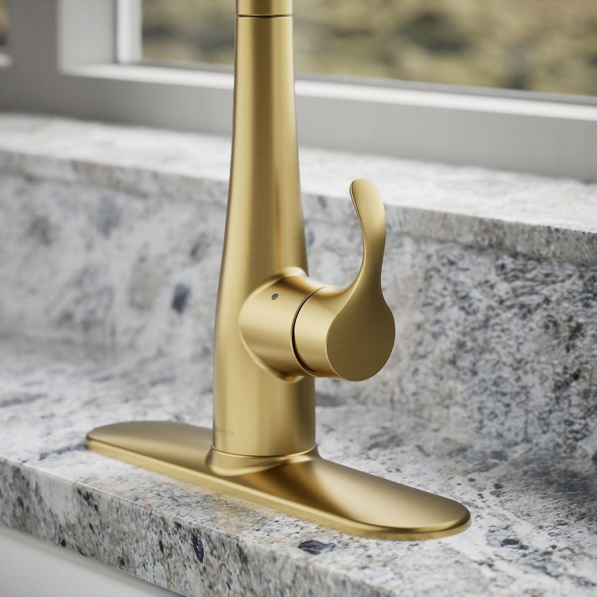 Simplice Touchless Pull-Down Kitchen Sink Faucet with Three-Function Sprayhead