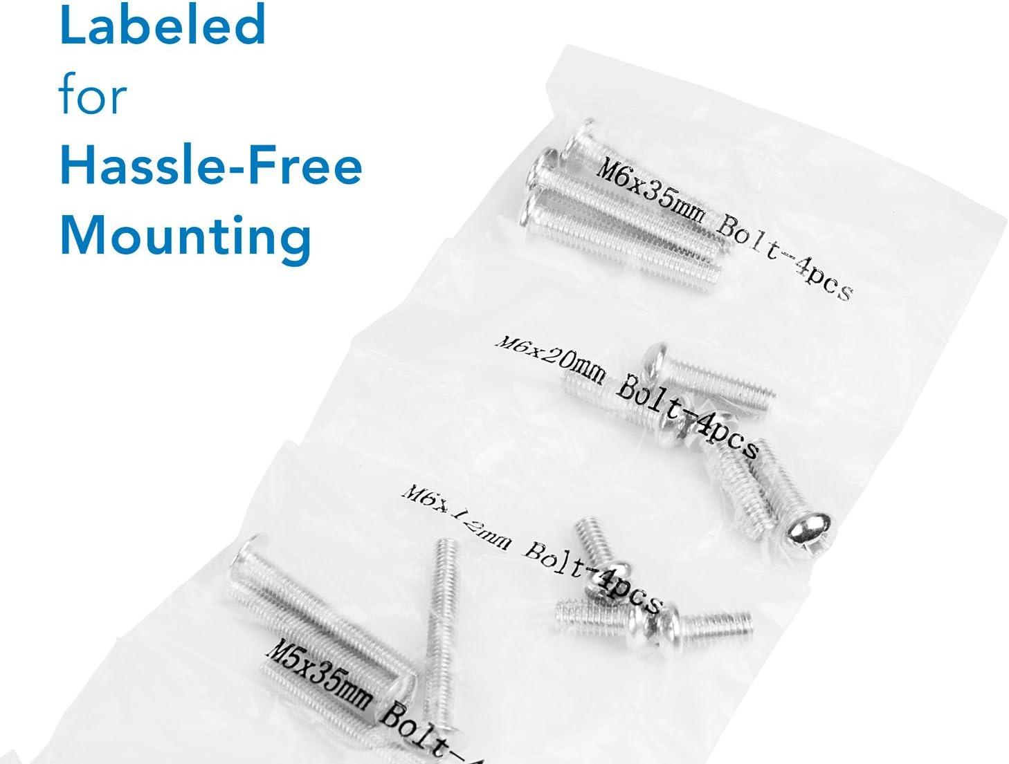 Mount-it Mount-It! TV Mounting Hardware Kit, VESA Wall Mount Screw, Washer, Spacer Pack for TVs and Monitors