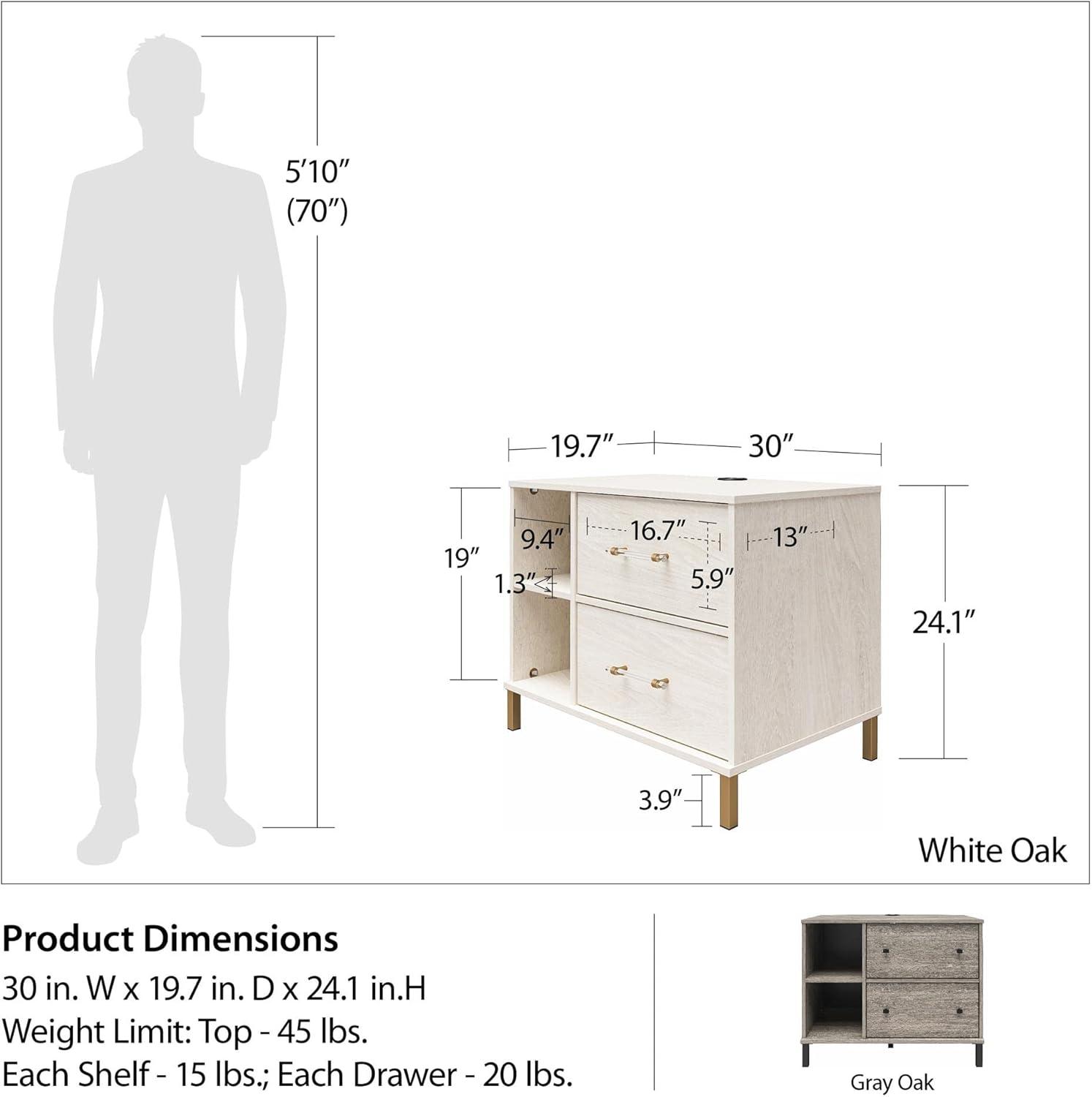 Kalissa 24.13'' Tall 2 - Drawer Nightstand