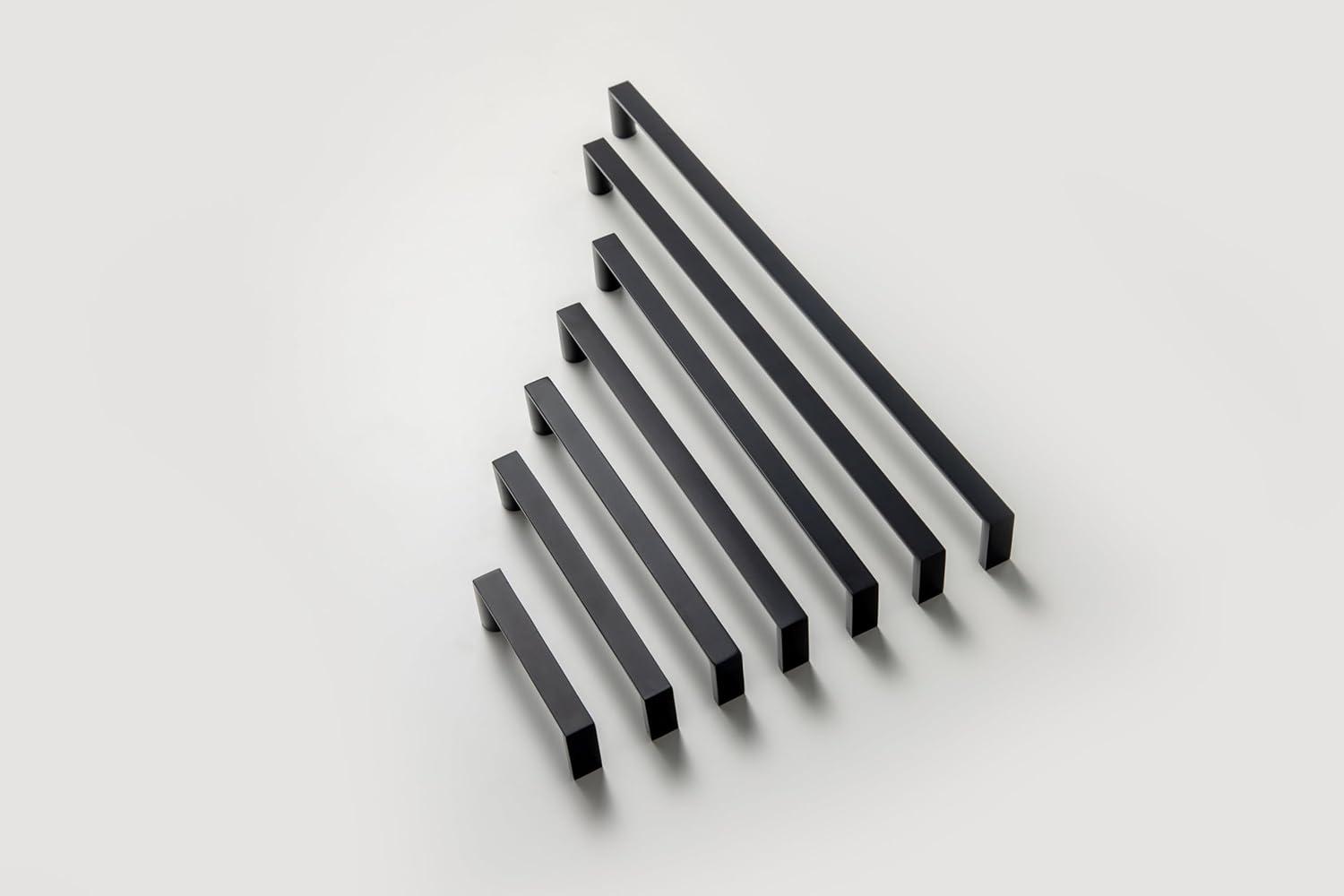 Matte Black Modern Zinc Alloy Cabinet Bar Pulls