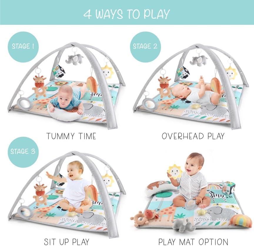 The Peanutshell Safari 123, 7-in-1 Activity Gym & Play Mat for Baby