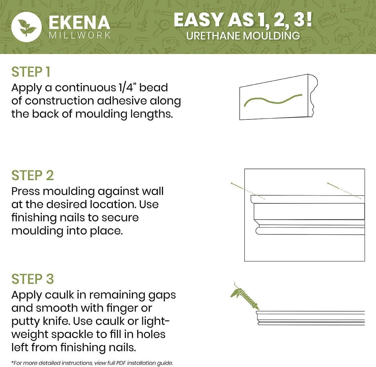 Ashford White Urethane Corner Panel Moulding