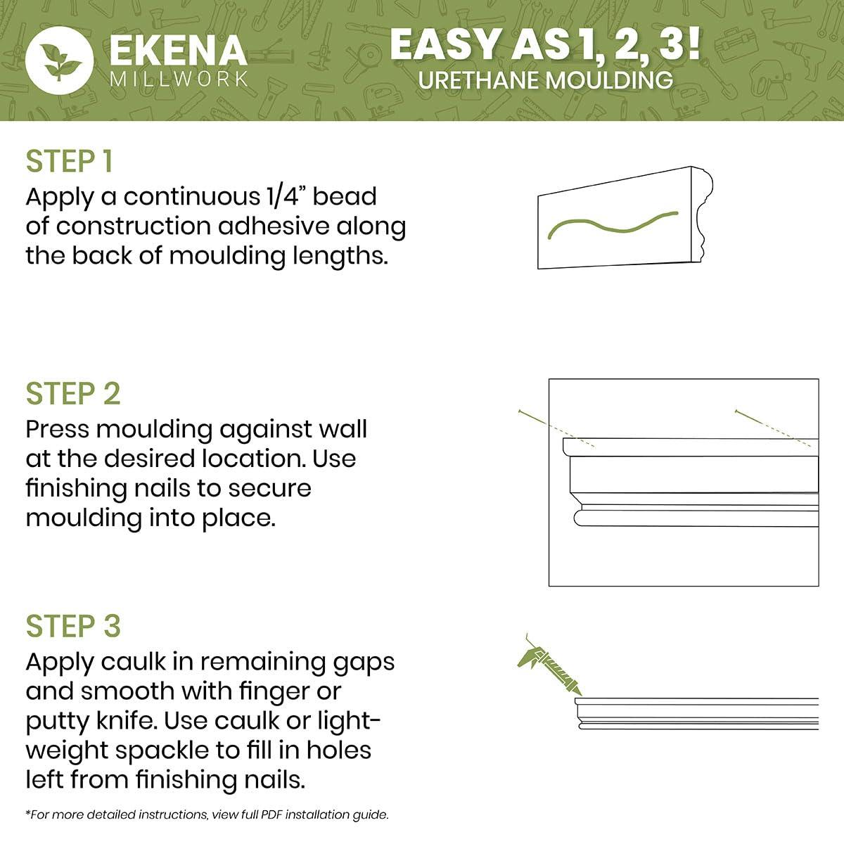 Ekena Millwork Bradford Smooth Panel Moulding