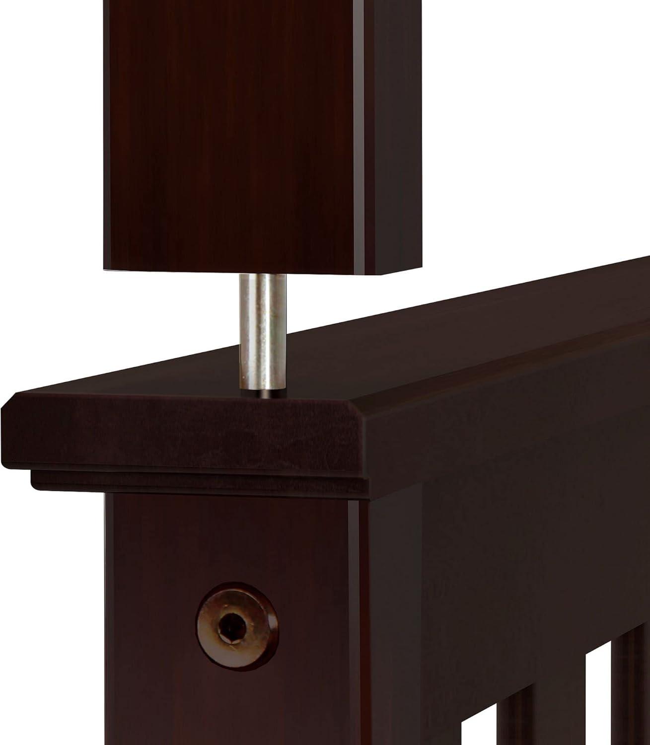 Max & Lily Bunk Bed Twin over Full Size, Solid Wood Bunk Beds with Ladder for Kids