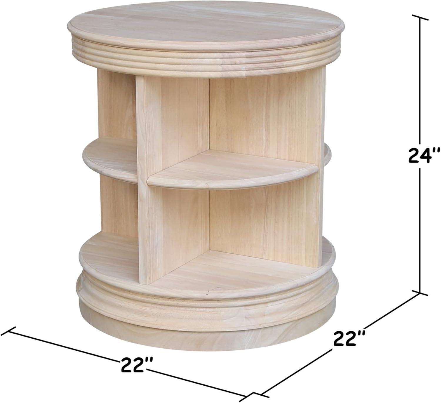 Library Round End Table - International Concepts